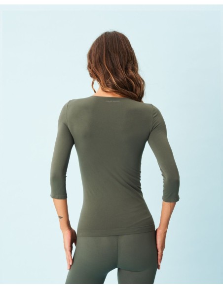 Maglia manica ¾ Scollo A Madonna Verde Militare