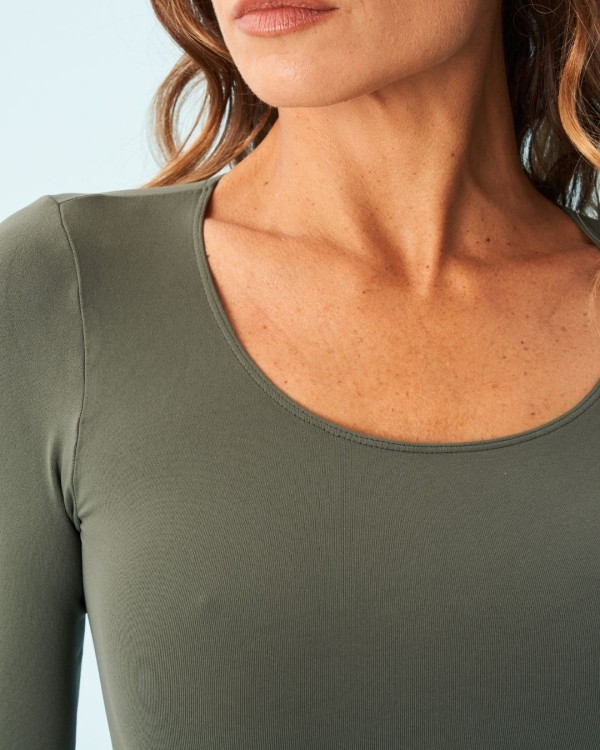 Maglia manica ¾ Scollo A Madonna Verde Militare