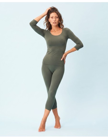 Maglia manica ¾ Scollo A Madonna Verde Militare