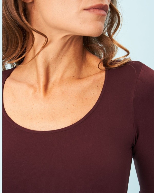 Maglia manica ¾ Scollo A Madonna Rouge-noir
