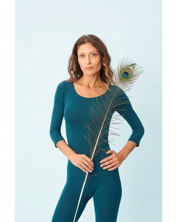 Maglia manica ¾ Scollo A Madonna Pavone