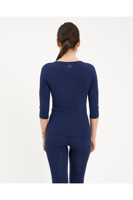 Maglia manica ¾ Scollo A Madonna Blu Copiativo Maglia manica ¾ Scollo A Madonna Blu Copiativo