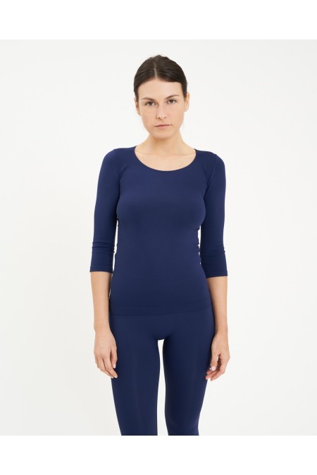 Maglia manica ¾ Scollo A Madonna Blu Copiativo Maglia manica ¾ Scollo A Madonna Blu Copiativo