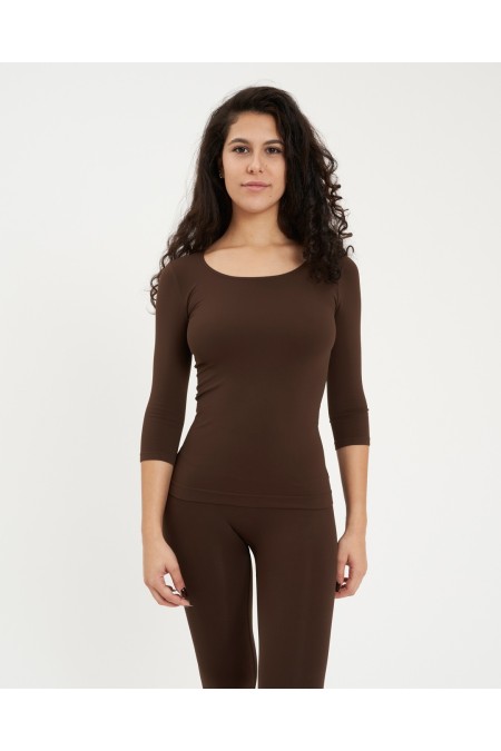 Maglia manica ¾ Scollo A Madonna Chocolate