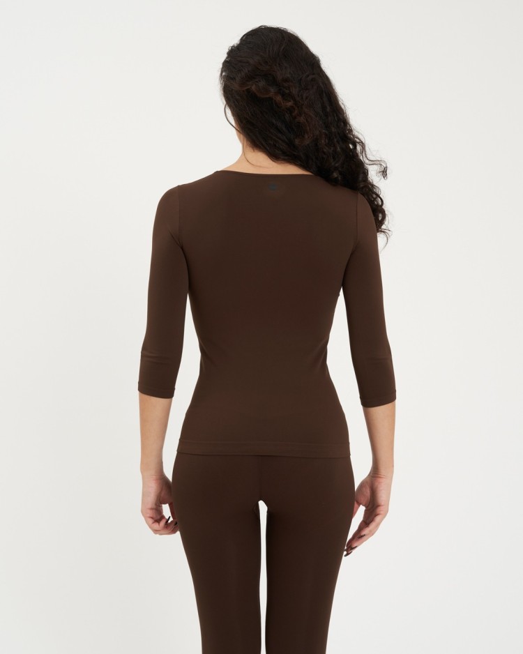 Maglia manica ¾ Scollo A Madonna Chocolate