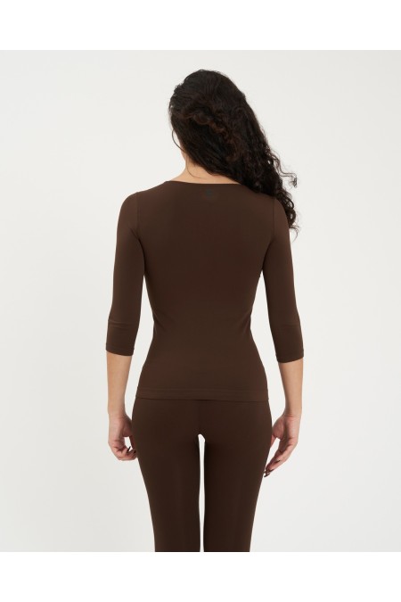 Maglia manica ¾ Scollo A Madonna Chocolate