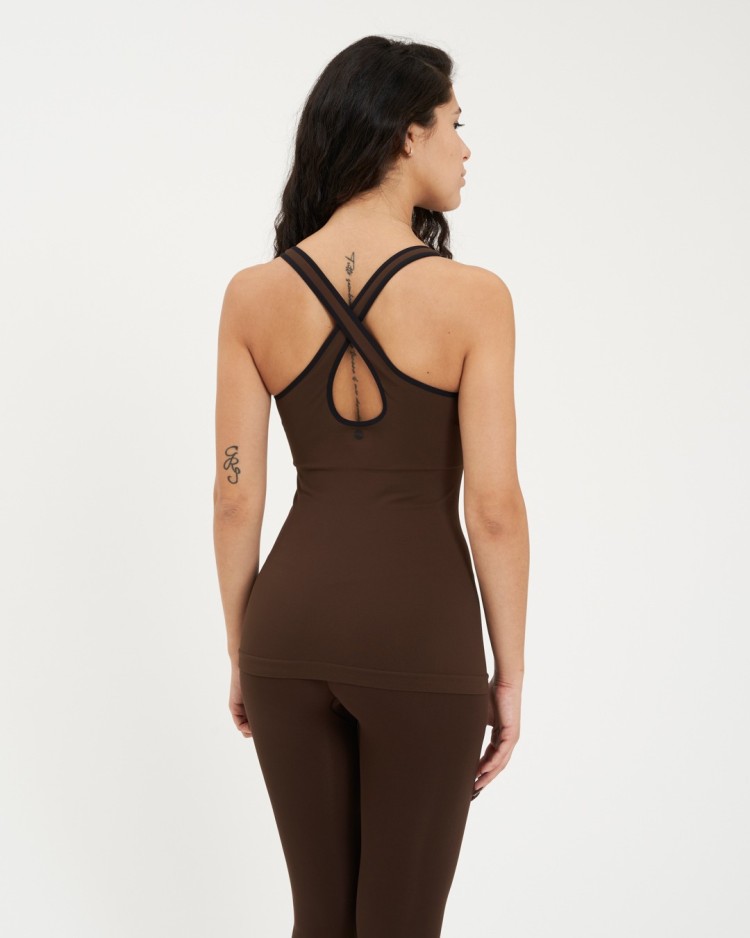 Top sport con reggiseno Active Evolution  Chocolate