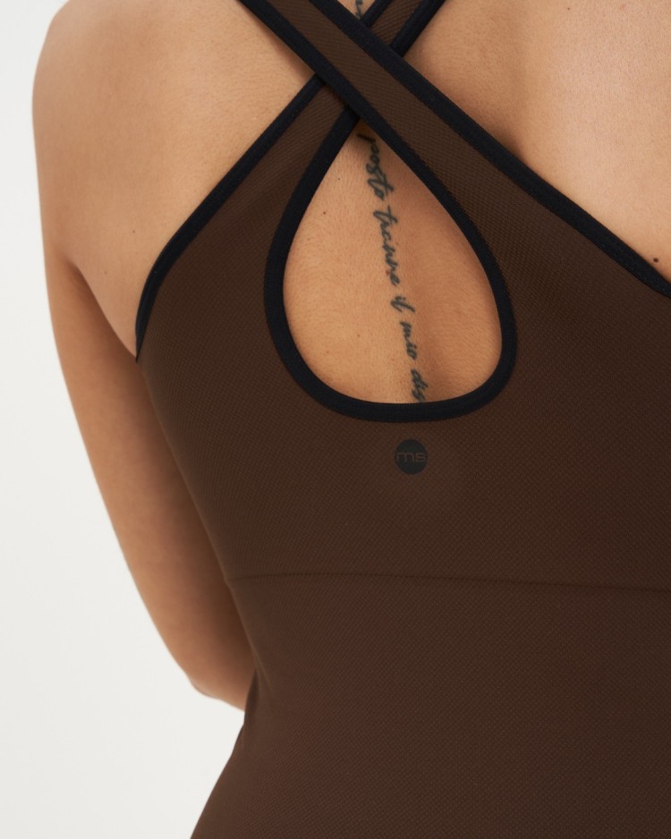 Top sport con reggiseno Active Evolution  Chocolate