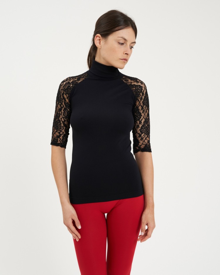 LUPETTO ELEGANTE 3/4 CON PIZZO