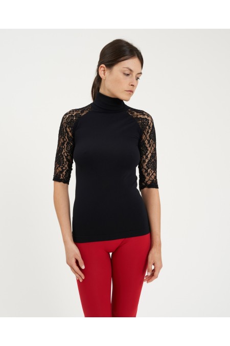 LUPETTO ELEGANTE 3/4 CON PIZZO