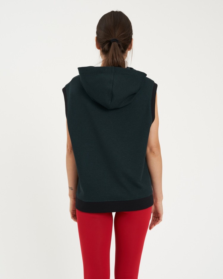 Felpa Smanicata Verde con lurex