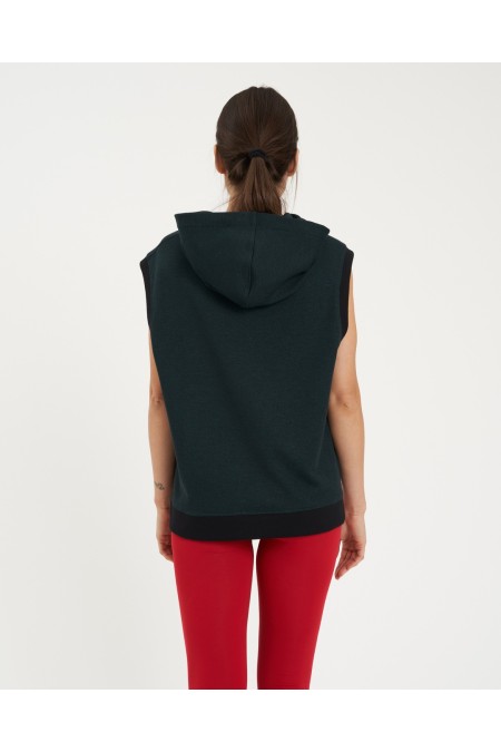 Felpa Smanicata Verde con lurex
