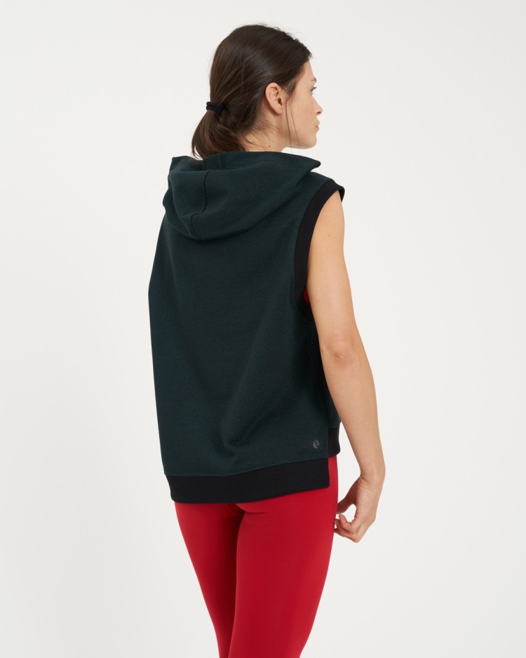 Felpa Smanicata Verde con lurex