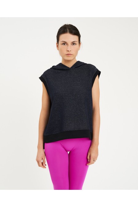 Felpa Smanicata Blu con lurex