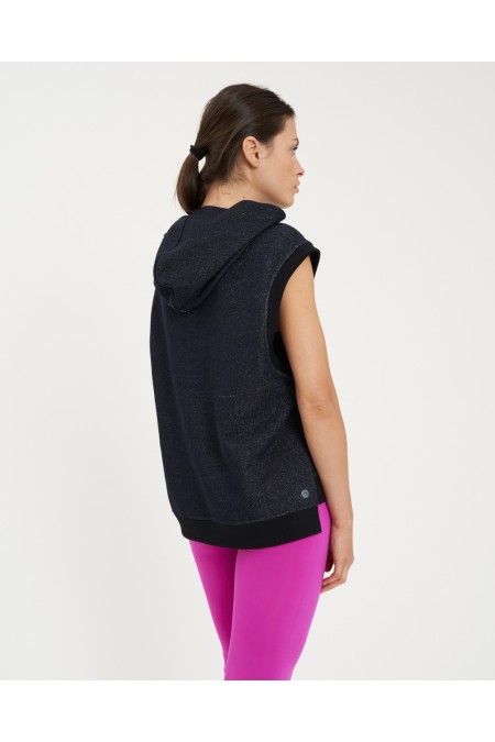 Felpa Smanicata Blu con lurex