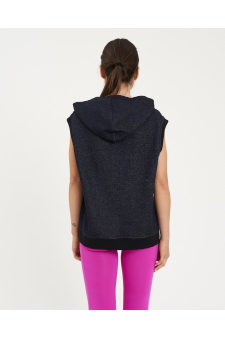 Felpa Smanicata Blu con lurex