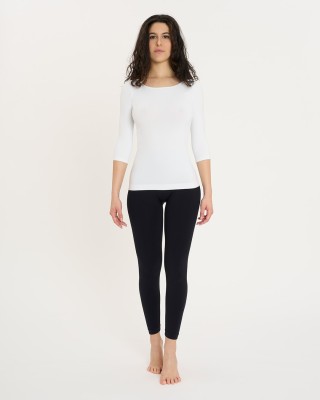 Maglia manica ¾ Scollo A Madonna Bianco