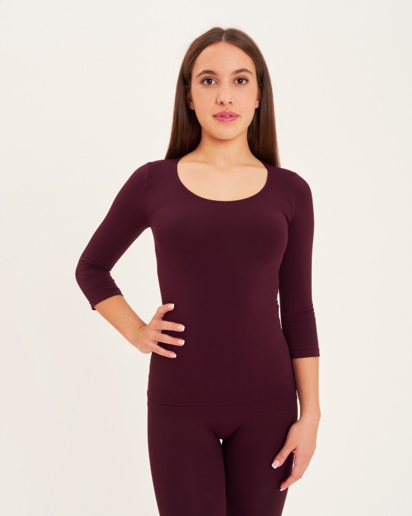 Maglia manica ¾ Scollo A Madonna Rouge-noir