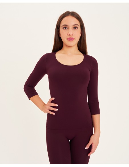 Maglia manica ¾ Scollo A Madonna Rouge-noir