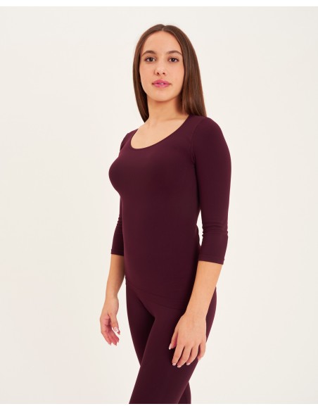 Maglia manica ¾ Scollo A Madonna Rouge-noir