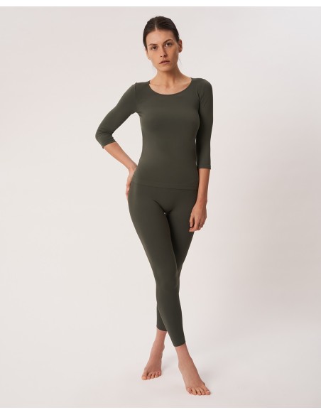 Maglia manica ¾ Scollo A Madonna Verde Militare