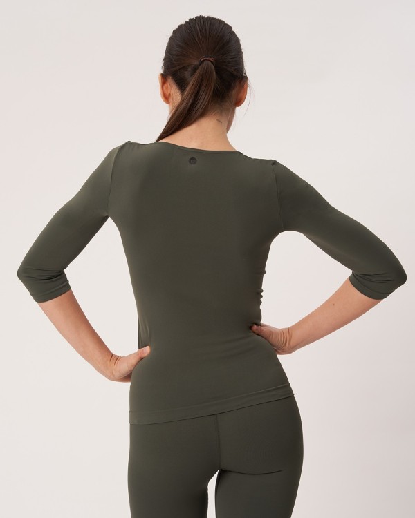Maglia manica ¾ Scollo A Madonna Verde Militare
