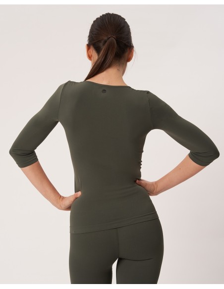 Maglia manica ¾ Scollo A Madonna Verde Militare