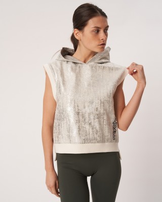 Felpa Smanicata Grigio e Silver 2