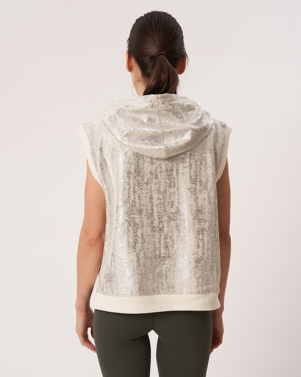 Felpa Smanicata Grigio e Silver