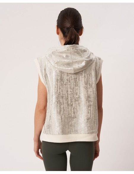 Felpa Smanicata Grigio e Silver